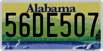AL license plate 56DE507