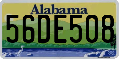AL license plate 56DE508