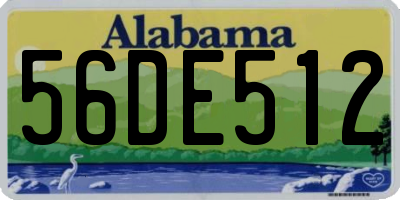 AL license plate 56DE512