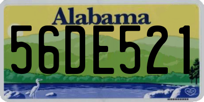 AL license plate 56DE521