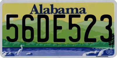 AL license plate 56DE523