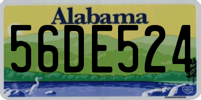AL license plate 56DE524