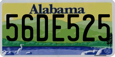 AL license plate 56DE525