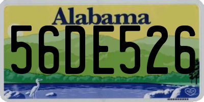AL license plate 56DE526