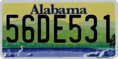 AL license plate 56DE531