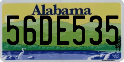 AL license plate 56DE535