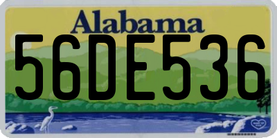 AL license plate 56DE536