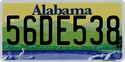 AL license plate 56DE538
