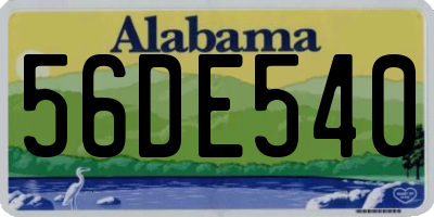 AL license plate 56DE540