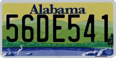AL license plate 56DE541
