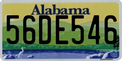 AL license plate 56DE546