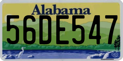 AL license plate 56DE547