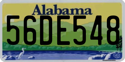 AL license plate 56DE548
