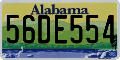 AL license plate 56DE554