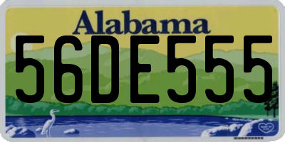 AL license plate 56DE555