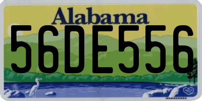 AL license plate 56DE556
