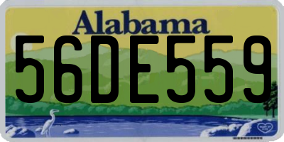 AL license plate 56DE559
