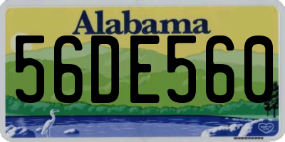 AL license plate 56DE560