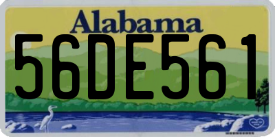 AL license plate 56DE561