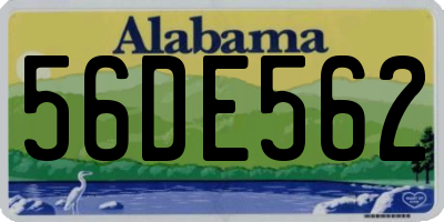 AL license plate 56DE562