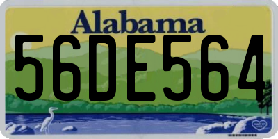 AL license plate 56DE564