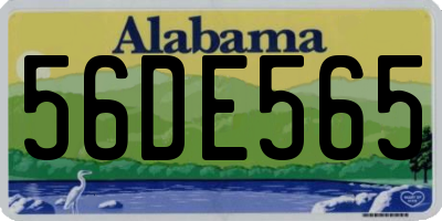 AL license plate 56DE565