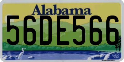 AL license plate 56DE566