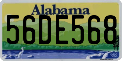 AL license plate 56DE568