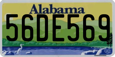 AL license plate 56DE569