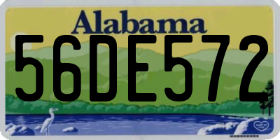 AL license plate 56DE572