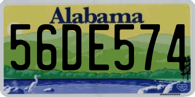 AL license plate 56DE574