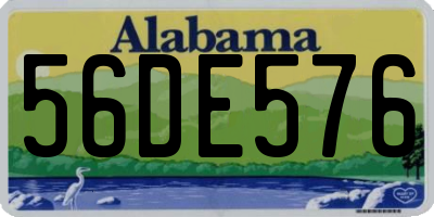 AL license plate 56DE576
