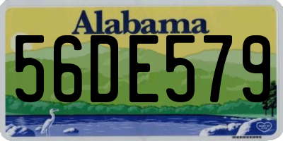 AL license plate 56DE579