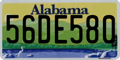 AL license plate 56DE580