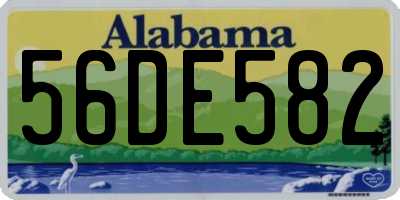 AL license plate 56DE582