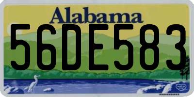 AL license plate 56DE583