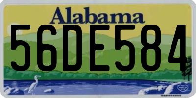 AL license plate 56DE584