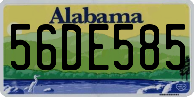 AL license plate 56DE585