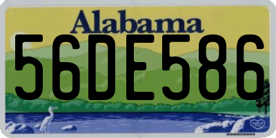 AL license plate 56DE586