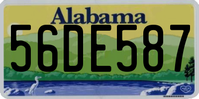 AL license plate 56DE587