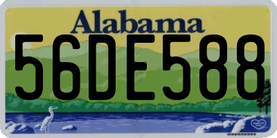 AL license plate 56DE588