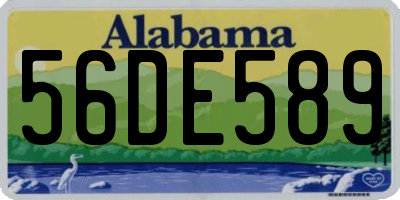 AL license plate 56DE589