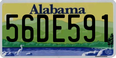AL license plate 56DE591