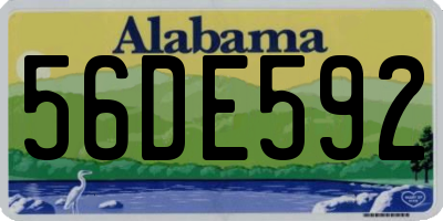 AL license plate 56DE592