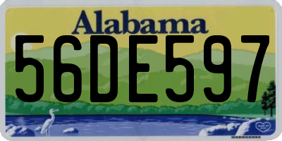 AL license plate 56DE597