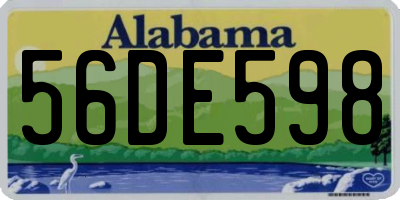 AL license plate 56DE598