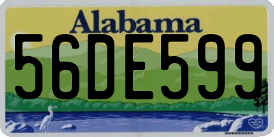 AL license plate 56DE599