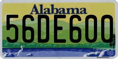AL license plate 56DE600
