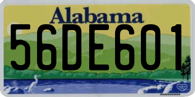 AL license plate 56DE601