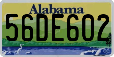 AL license plate 56DE602